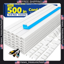 500in Wall Cable Raceway Kit with Connectors and Elbows for Wires picture