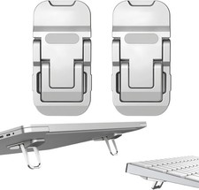 2 Pcs Zinc Alloy Foldable Laptop Stands, Portable Computer Keyboard Riser Feet w picture