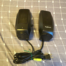 Logitech S120 2.0 Wired Computer Speakers 3.5mm Volume Control Headphone Jack picture