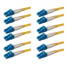 6-Pack 0.2 Meter Singlemode Duplex LC to LC Fiber Patch Cable Fast USA Shipping picture