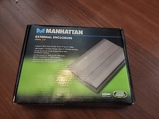 NEW Manhattan 130042 Drive Enclosure with Built-in USB Cable 2.0 Enc 2.5in SATA picture
