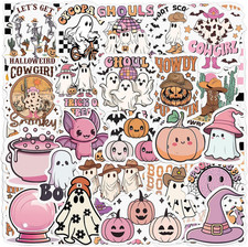 Halloween Ghost Stickers 200 Pack Waterproof, 2-3 Inch, Cute Spooky Stickers picture