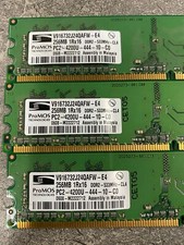 Promos V916732J24QAFW-E4 Pack of 3 x 256MB PC2-4200U-444-10-C0 picture
