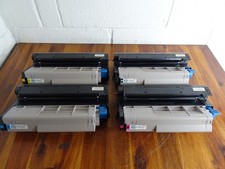 OKI Okidata C6100 C6150 Used Toner Cartridges and Image Drums OEM Genuine BMCY picture