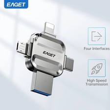 Eaget 4 in 1 Mini USB Flash Drive USB Type C Mirco B Lighting to USB 3.2 Pendriv picture