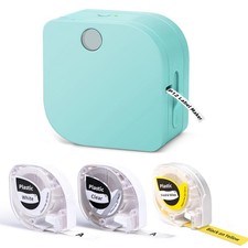 Label Maker Machine 3 Tapes P12 Small Bluetooth Ribbon Printer Mini Green picture