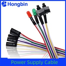 Motherboard Front Panel Cable Power Reset Switch HDD LED 65cm Desktop Supply I O picture