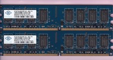 4GB 2x2GB PC2-6400 DDR2-800 NANYA BLUE NT2GT64U8HD0BY-AD DESKTOP MEMORY KIT TW picture