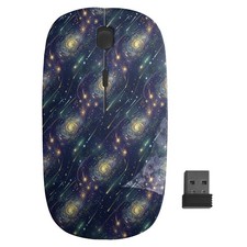 Galaxies Shooting Stars Pattern, Optical Wireless Mouse, Desktop Laptop Mice picture