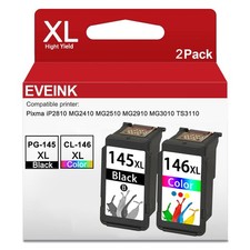 High Yield 145XL 146XL Ink Cartridges Replacement for Canon PG-145XL CL-146XL PG picture