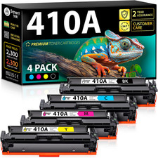 4 v4ink Black 410A Ink Toner Cartridges for HP 410A  (CF410A) - READ picture