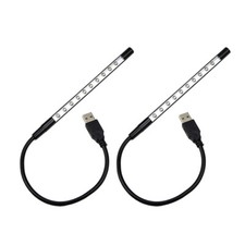 US 2 Pack Portable 10-LED USB Light Flexible Lamp Reading Notebook Laptop Plug picture