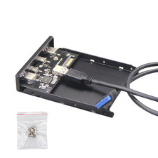 New 3.5 Inch Front Panel Floppy Bay 4 Ports USB-C USB 3.0 HUB Expansion Adapter picture
