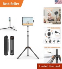 72in Adjustable Tablet Stand Tripod with 360° Ball Head – Perfect for Streaming picture