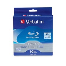 Verbatim 10 Pack 50GB BD R Double Layer Blu Ray Discs 8X Hard Coat Storage picture