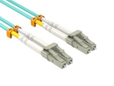 20m OM4 LC to LC UPC Duplex Corning Fiber Optic Cable Multimode 50/125 LSZH/O... picture