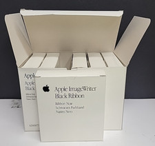 6 Vtg 1993 Apple Imagewriter Genuine Black Ribbons STILL SEALED, ORIGINAL BOX picture
