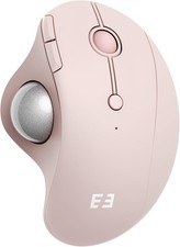 Seenda Wireless Silver Trackball Mouse Ergonomic Bluetooth USB Rechargeable Pink picture