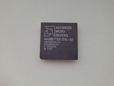 386 AMD Am386 DX/DXL-33 A80386DX-33 386DX vintage CPU GOLD picture