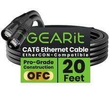 GEARit Shielded CAT6 Ethercon Cable (20 Feet) Professional Audio & Lighting RJ45 picture