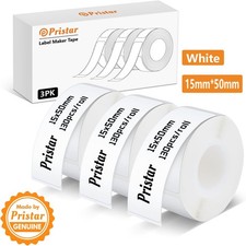 3 Rolls 15x50mm Self-Adhesive Thermal Paper Sticker 130 Labels/Roll For P15 D30 picture