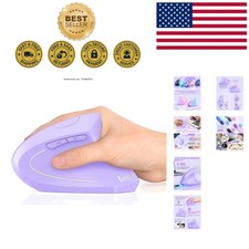 Sleek Vertical Wireless Mouse - Ergonomic Design for Pain Relief and Precision picture