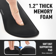 Upgrade Enlarge Silky and Superfine Fabric Gel Memory Foam Keyboard Wrist Res... picture