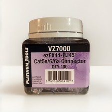 Platinum Tools VZ7000 ezEX44 10G RJ45 CAT6 Connector 100 pcs picture