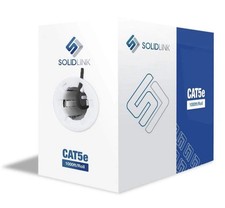 CAT5e Ethernet Cable 1000ft 24AWG Solid CCA UTP Network LAN Wire White Box picture