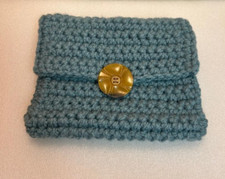 Handmade Crochet Kindle or eReader Cover - Thick Machine Wash-Big Button Closure picture