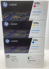 Genuine HP LaserJet 508X & 508A Toner Cartridge Set CF360XC CF361X CF362A CF363A picture