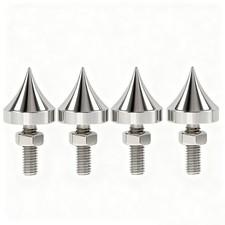 Tissting 4 Pcs Speaker Spikes M6/M8/M10/M12 Stainless Steel HiFi M8, Silver picture