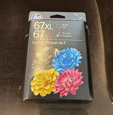 HP 67XL/67 Black High Yield and Tri-Color Standard Yield Ink Cartridge, 2/Pack picture