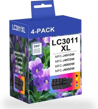 LC3011XL Ink Cartridges BK/C/M/Y 4-Pack for Brother LC3011 picture