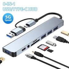 8-in-1 Laptop Hub - USB C Adapter with Power Delivery & 5G Speed | Mac/Windows U picture