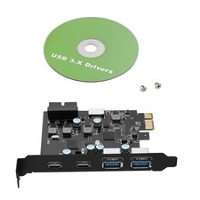 Plug-N-Play USB 3.0 PCIe 3.0/2.0 Expansion Card 5Gbps Speed 2xUSB-C 2xUSB-A Port picture