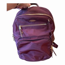 TUMI Voyageur Hilden Backpack Burgundy Laptop Bag Excellent Condition picture