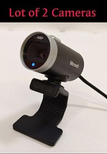 Lot Of 2 Microsoft LifeCam Cinema 720p HD Wide Screen Camera Webcam Model 1393 picture