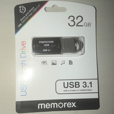 FAST SHIP🔥Memorex 32GB USB 3.1 Flash Drive Black PC/Mac USB 3.0/2.0 Compatible picture