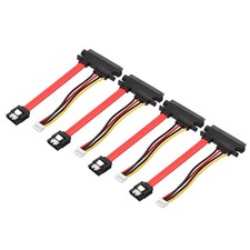 10cm PH2.0 4 Pin to SATA 7+15 Pin Power Cable, 4 Pack Right Angle (90 Degree) picture