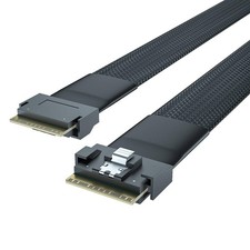 10Gtek SlimSAS SFF-8654 to SFF-8654 8i Cable, 24G PCIe4.0, 85-ohm, 0.5m picture