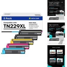 iNKPAD TN229XL TN229 Compatible Toner Cartridge 5 Pack Replacement Brother picture