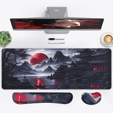 3-in-1 Large Gaming Mouse Pad, Anime Mouse Pad & Keyboard Wrist Rest Support,... picture