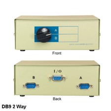 Kentek DB9 Male Manual Data Switch Two Way Rotary Dail Type RS232 Serial Printer picture