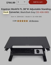 Ergotron Assembled WorkFit-TL Sit Stand Desktop Workstation picture