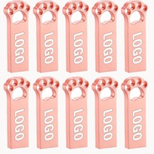 Lot 30PCS 1/2/4/8/16GB Metal USB Flash Drive Memory U Stick Storage Custom Logo picture
