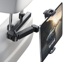 Lamicall Car Headrest Tablet Mount Black Biaxial Extension Multi-Angle picture