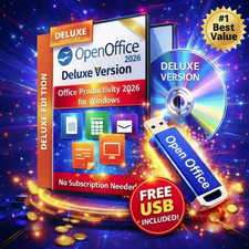 Open Office Software Suite for Windows | Word Excel Alternative | CD picture