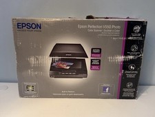Epson Perfection V550 Photo Color Scanner 6400 dpi Black New In Box Never Used picture