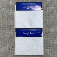 Vintage Demon's Tomb MS-DOS 5.25 Floppy Disks Set Disks 1/2 Virgin Mastertronic picture